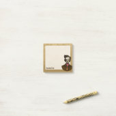 Edgar met Gold Bug Post-it® Notes (Op bureau)
