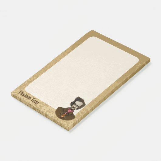 Edgar met Gold Bug Post-it® Notes (Schuin)