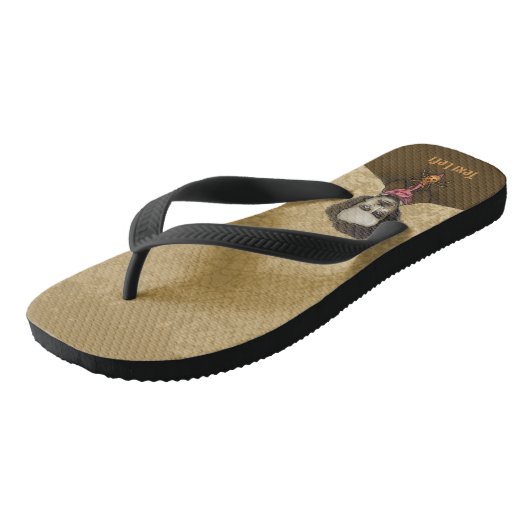 Edgar met Gold Bug Teenslippers (Schuin)