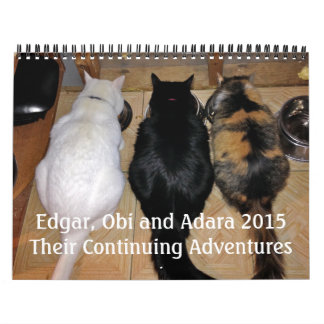 Edgar, Obi en Adara 2015 Cat Calendar Kalender