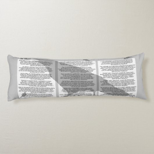 Edgar Poe de Raven Lichaamskussen (Achterkant)