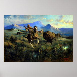 Edgar Samuel Paxson Buffalo Hunt Poster