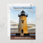 Edgartown Harbor Light, Massachusetts Briefkaart (Voorkant / Achterkant)