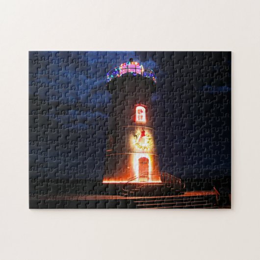 Edgartown Harbor Lighthouse, Martha's Vineyard MA Legpuzzel (Horizontaal)
