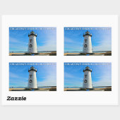 Edgartown Harbour Lighthouse, Autocollants MA (Feuille)