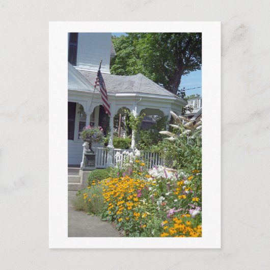 Edgartown Hotel Summer Garden Custom Briefkaart (Voorkant)