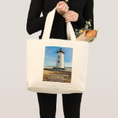 Edgartown Lighthouse, Martha's Vineyard MA Canvas Grote Tote Bag (Voorkant (product))