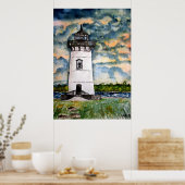 Edgartown Lighthouse Marthas Vineyard Poster (Keuken)
