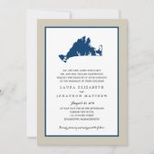 EDGARTOWN Marthas Vineyard Blue Map | Weddenschap Kaart (Voorkant)