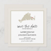 Edgartown Martha's Vineyard Wedding Save the Date (Voorkant / Achterkant)