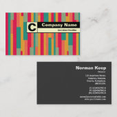 Edge gelabeld monogram - Abstract 240113 Visitekaartje (Voorkant / Achterkant)