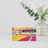 Edge gelabeld monogram - Fractal Abstract 061012e Visitekaartje (Staand voorkant)