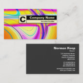 Edge gelabeld monogram - Fractal Abstract 061012f Visitekaartje (Voorkant / Achterkant)