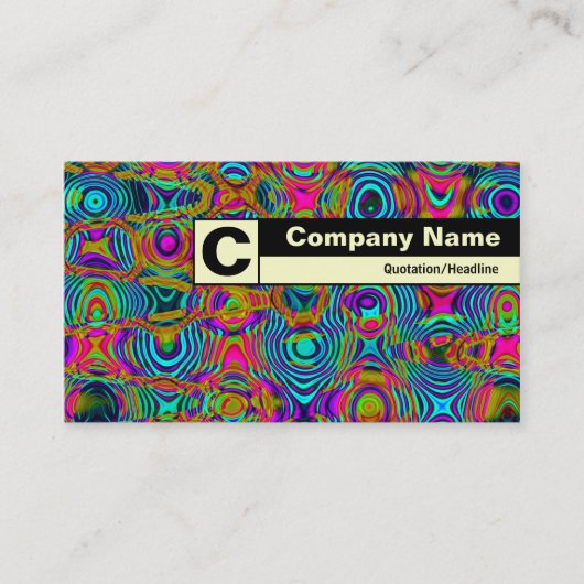 Edge gelabeld Monogram - Fractal Abstract 191111a Visitekaartje (Voorkant)