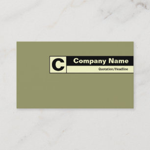 Edge gelabeld monogram - Green Brown 99966 Visitekaartje