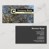 Edge gelabeld monogram - Magnolia Tree in Blossom Visitekaartje (Voorkant / Achterkant)