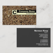 Edge gelabeld Monogram - roggebrood Visitekaartje (Voorkant / Achterkant)