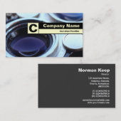 Edge-gelabeld monogram -  TLR-camera Visitekaartje (Voorkant / Achterkant)