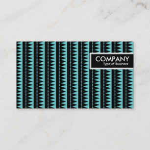 Edge-Label - Aztec-patroon - blauw (#66ccc) Visitekaartje