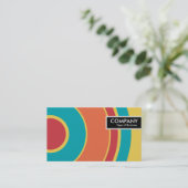 Edge-Label - kleurrijke cirkel 05 Visitekaartje (Staand voorkant)