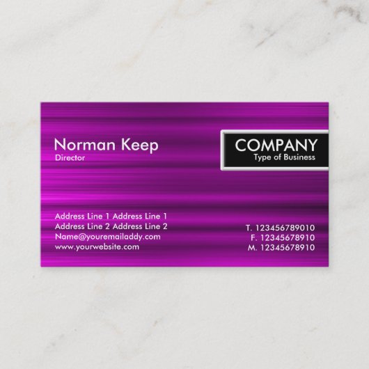 Edge-Label - Magenta-penseelstructuur in penseel Visitekaartje (Voorkant)