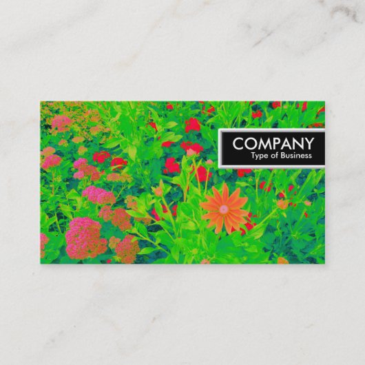 Edge-Label - Psychedelic Flower Bed Visitekaartje (Voorkant)