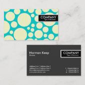 Edge Label - Spotty - Cream on Blue (00CCCC) (Voorkant / Achterkant)