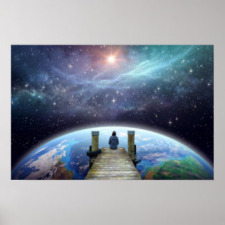 Edge of the Multiverse: Contemplative Space Art Poster