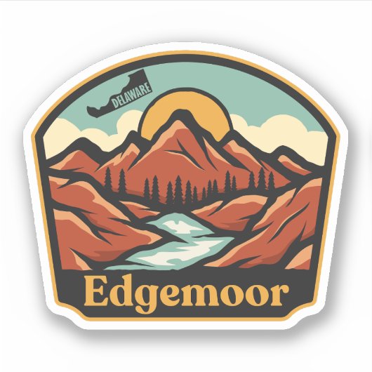 Edgemoor, Delaware Sticker (Voorkant)