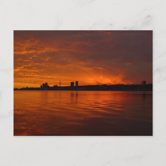 Edgewater, NJ Skyline - Carte postale H (Devant)