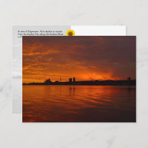 Edgewater, NJ Skyline - H briefkaart