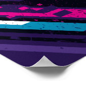 Edgy Abstract diagonaal geometrisch ontwerp Poster (Hoek)