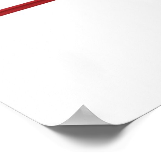 Edgy Abstract Rood en Zwart Nummer 4 Poster (Hoek)