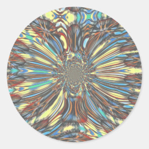 Edgy African Urban Pop Art Abstract optisch ontwer Ronde Sticker