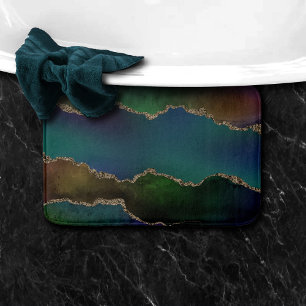 Edgy Agate   Donkere Moody Jewel Tone Mystic Blauw Badmat