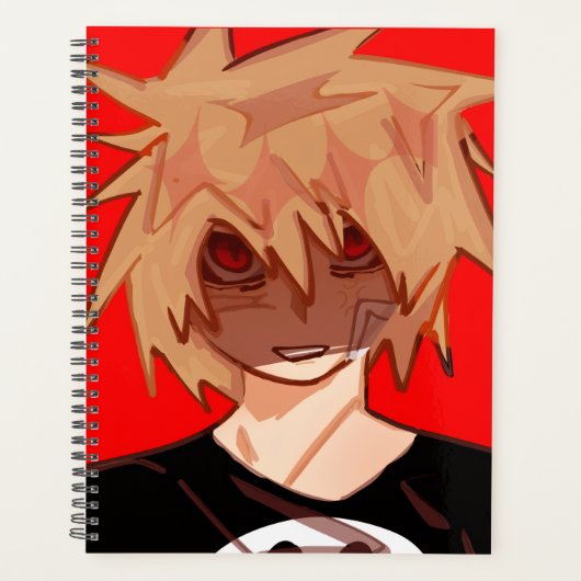 Edgy Anime Boy Grunge Aesthetic Weekly Planner (Devant)