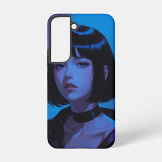 Edgy Anime Girl Samsung Hoesje- Dark Cyber estheti Samsung Galaxy Hoesje