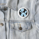 Edgy Balloon Dog Pin Button (In situ)