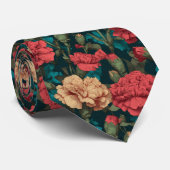 Edgy Birthday Gifts For Boyfriend Carnation Floral Stropdas (Opgerold)