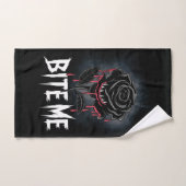 Edgy 'Bite Me' Gothic Roos Design Bad Handdoek (Handdoek)