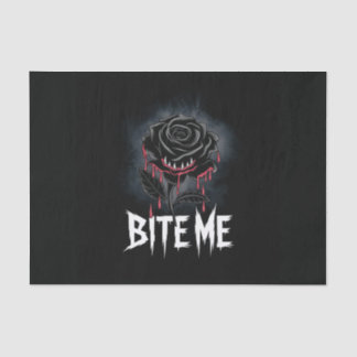 Edgy 'Bite Me' Gothic Roos Design Tissuepapier