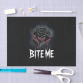 Edgy 'Bite Me' Gothic Roos Design Tissuepapier (Craft)
