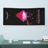 Edgy Black en Pink Splash Bartending Events Spandoek (Beurs)