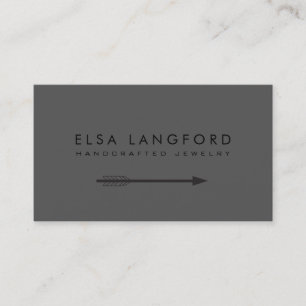 Edgy Bohemian Arrow Black en Grey Visitekaartje