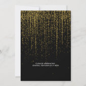 Edgy Chic Gold Glitter Garland Uitnodiging (Achterkant)