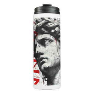 Edgy David Bust Moderne Straatkunst Thermosbeker