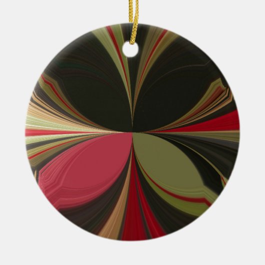 Edgy Earth Kaleidoscoop Art Print Keramisch Ornament (Voorkant)