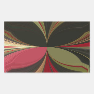 Edgy Earth Kaleidoscoop Art Print Rechthoekige Sticker
