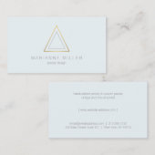 Edgy en Modern Gold Driehoek Logo 2 Visitekaartje (Voorkant / Achterkant)