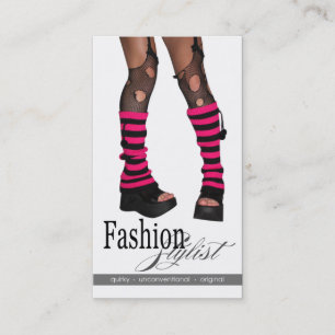 Edgy Funky Mode Stylist Costume Design fuschia Visitekaartje